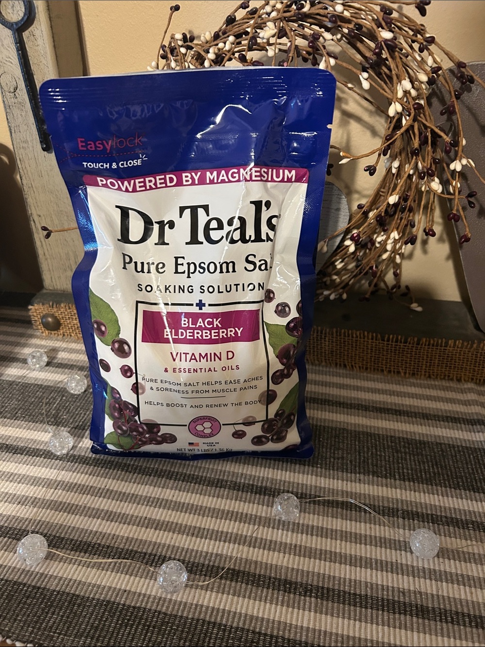 Dr Teal's Pure Epsom Salt - Black Elderberry